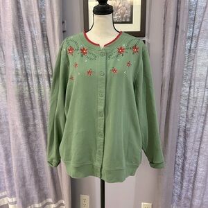 Vintage Liberty Lane Poinsettia Sweater